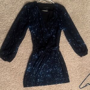 White House Black Market Black Sequin Dress